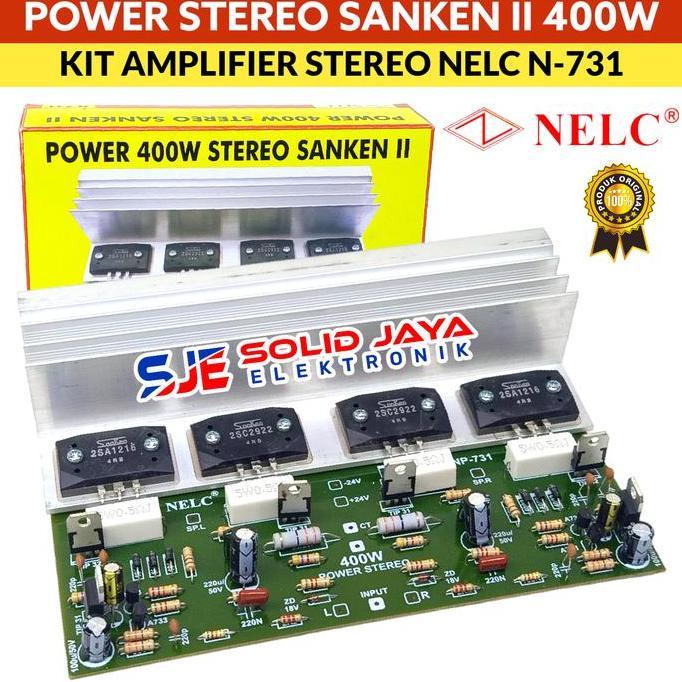Promo KIT POWER AMPLIFIER STEREO 400W SANKEN 2 AMPLI AUDIO NELC N-731 Diskon