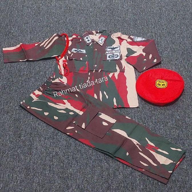 TERLARIS BAJU PROFESI ANAK KOPASSUS/BAJU KARNAVAL LORENG KOPASSUS READY STOCK