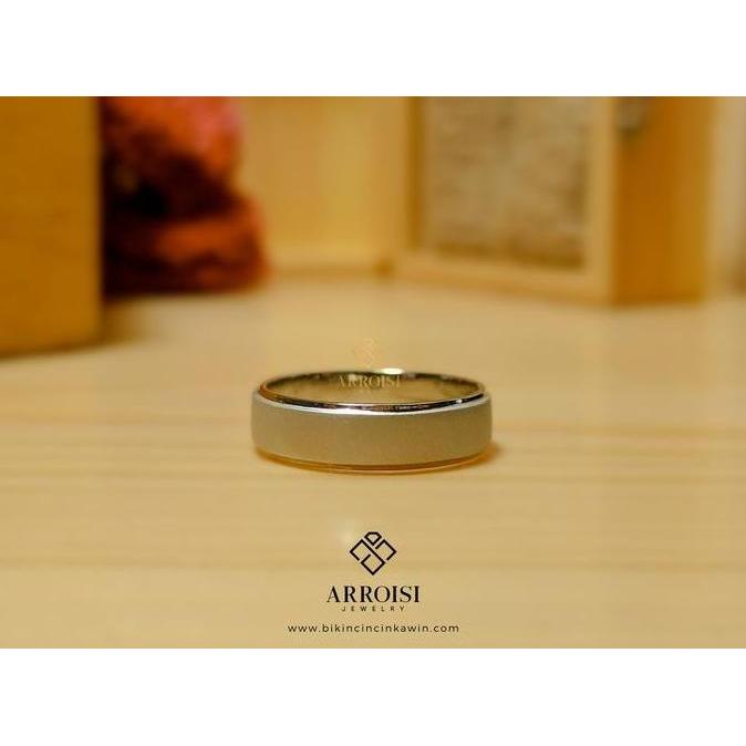 Cincin Kawin Pria Cincin Kawin Palladium Simpel Eksklusif