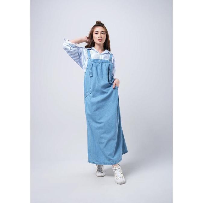 Logo Jeans Dress Overall Calee Lht Blue 71187L2LL