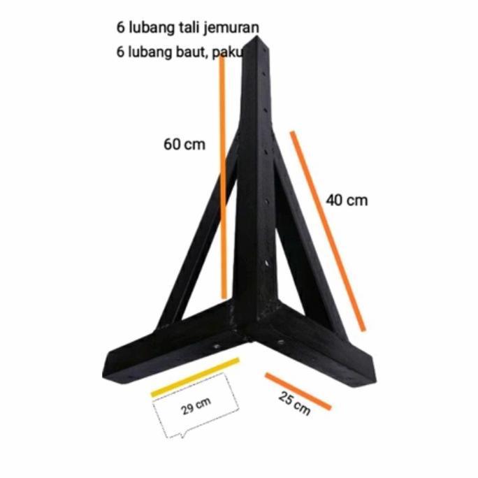 DISKON Jemuran Tali Besi Kuat Tempel di Dinding READY STOCK