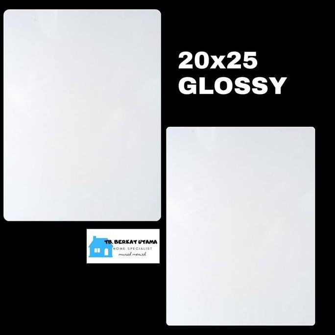 KERAMIK DINDING 20x25 EXCEL WHITE-PUTIH GLOSSY ASIA TILE KW 1