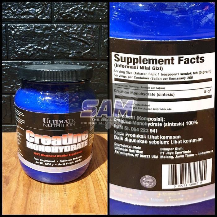 Suplemen Fitness UN ULTIMATE NUTRITION Creatine Monohydrate 1000 gram 1 kg