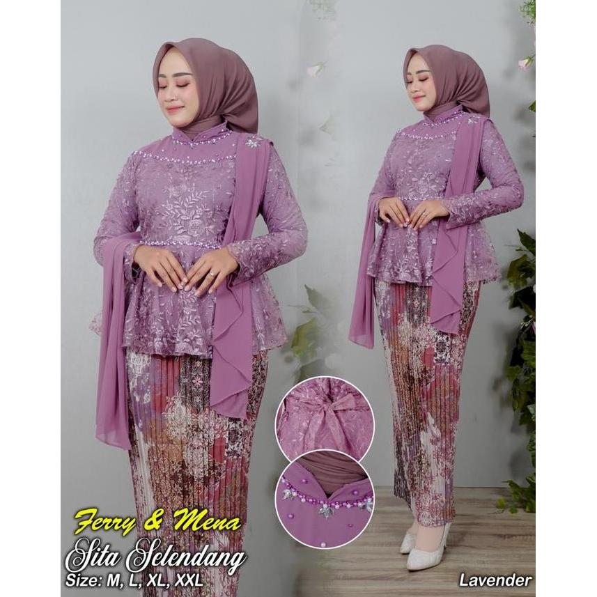 Promo Ramadhan - DJ_ Collection21 - Setelan Kebaya Sita Selendang - Kebaya Wisuda - Kebaya Kondangan