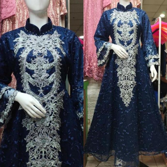 gamis brukat tile modern kebaya brokat bordir mewah terbaru