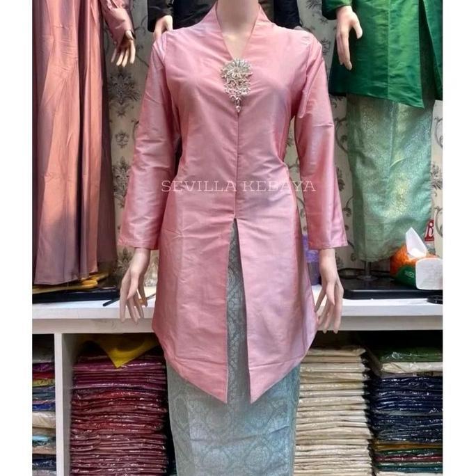 Anisa Kebaya - Setelan Kebaya Tafeta Tunik Melayu / Kebaya Tafeta Busui Jumbo / Kebaya Modern / Keba