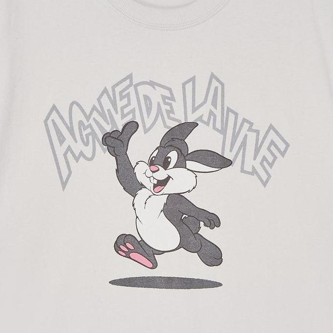 [ADLV] Cartoon Chinchilla Short Sleeve T-Shirt Lht Gray - Kaos Oversize Wanita Pria Acme de la vie