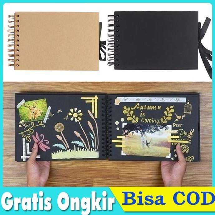 Scrapbook Album Foto Notebook Vintage Buku Catatan Story Book A4 / A5