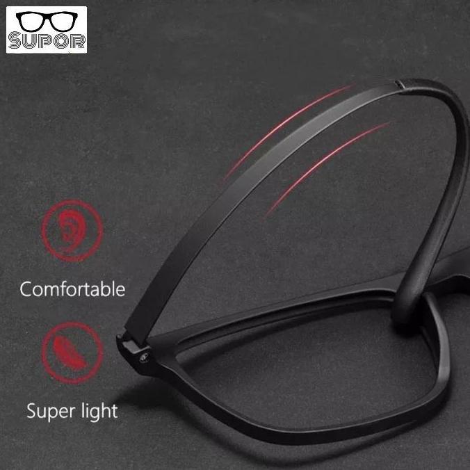 Kacamata Korea FF50 ORINAL Black Full Frame Kaca mata Minus Pria Titanium Eyewear