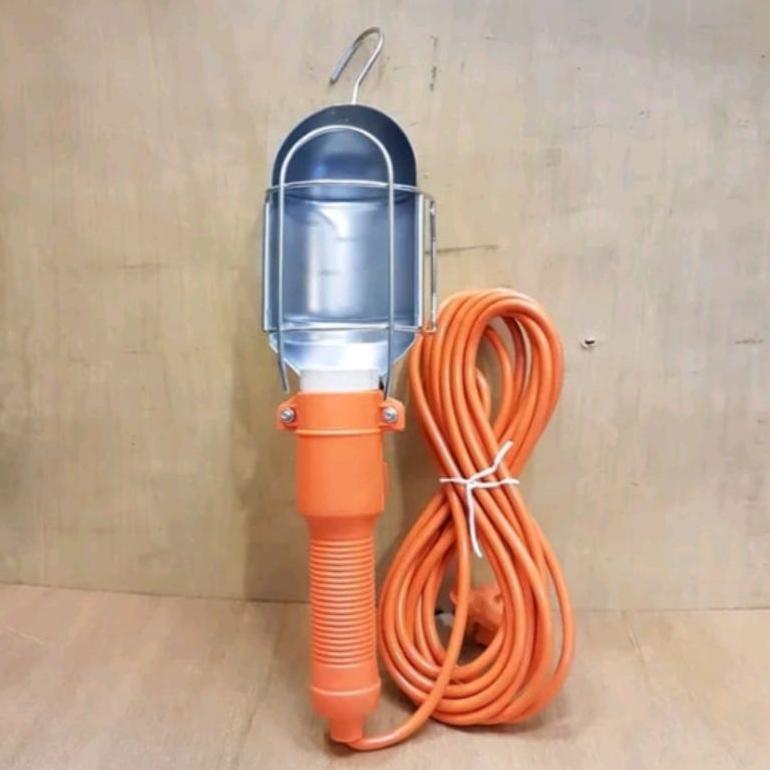 Lampu Bengkel Kap Lampu Kerja komplit kabel 10 meter Lampu Darurat Kerja