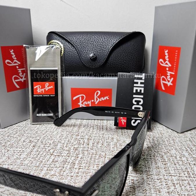 Kacamata Rayban Wayfarer RB2140 901 54 Black Glossy Orinal