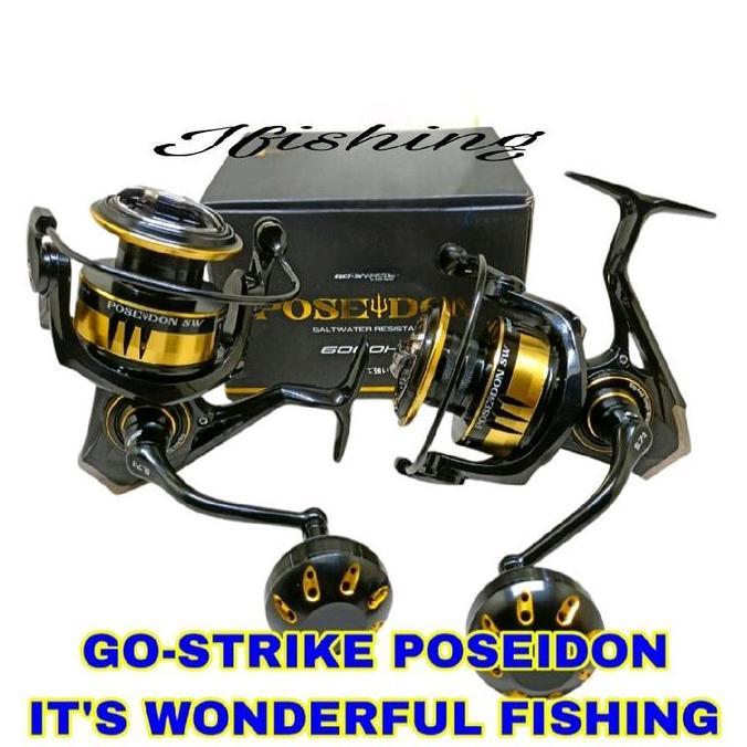 Best Promo, Reel Versus Go Strike Poseidon 6000 Hg Aluminium Body, Power Handle Pancing