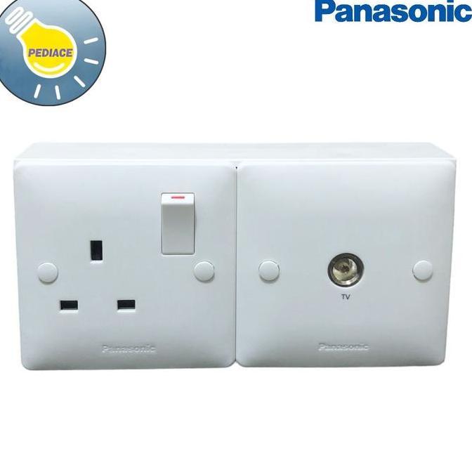 Stop Kontak AC + Stop Kontak TV Outbow / Tempel Panasonic Acrosea