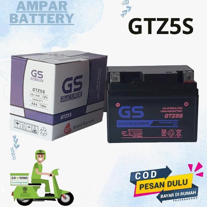 AKI MOTOR HONDA BEAT VARIO110 SCOOPY REVO ABSOLUT GS GTZ5S MF ACCU KERING MOTORCYCLE ORIGINAL DAN TE