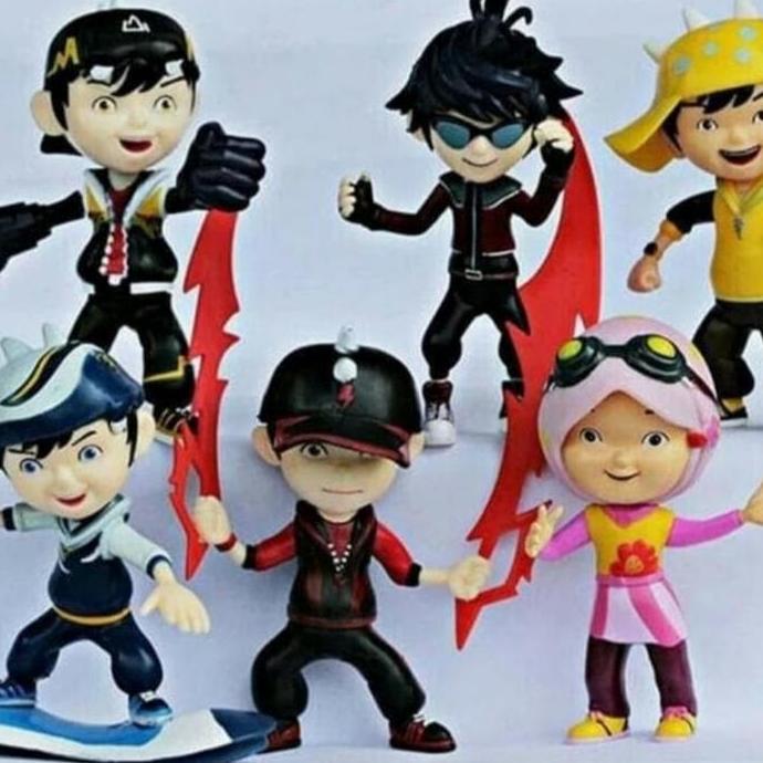Berkualitas action figure boboiboy mainan boboboy set isi 5 figur