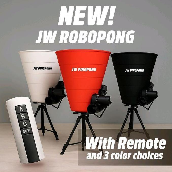 BEBAS ONGKIR - NEW JW ROBOPONG Robot Pingpong Pelontar Bola Tenis Meja Indoor dengan Remote Control 