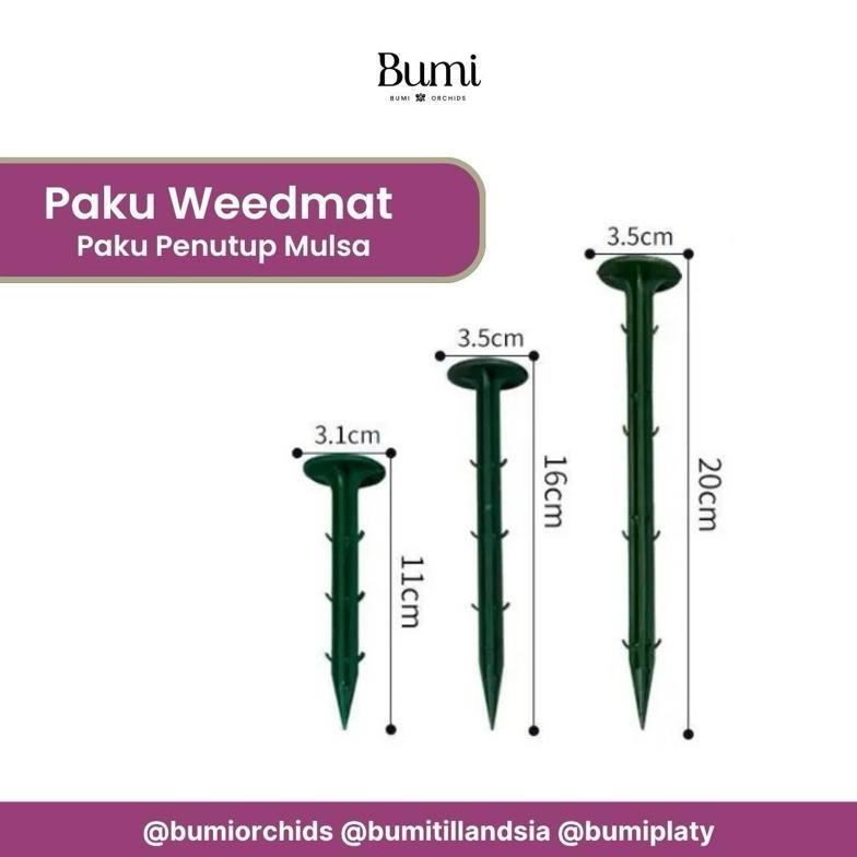 Bisa Cod Ya Kak Bumi Orchids Paku Weedmat (1Pcs) 11 - 16 - 20 Cm Pasak  Plastik Penutup Mulsa Terpal