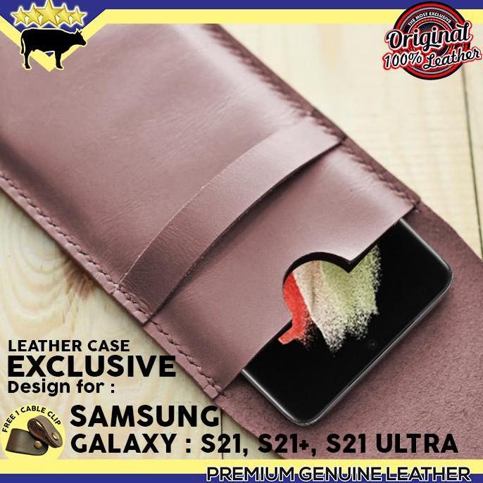 CASING SAMSUNG GALAXY S21, S21+, S21 ULTRA CASING HP LEATHER SLEEVE