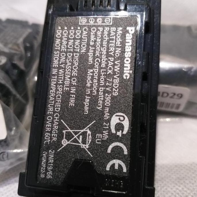 Baterai Panasonic VW-VBD29 For HC-MDH2, MDH3, PV100, X1000