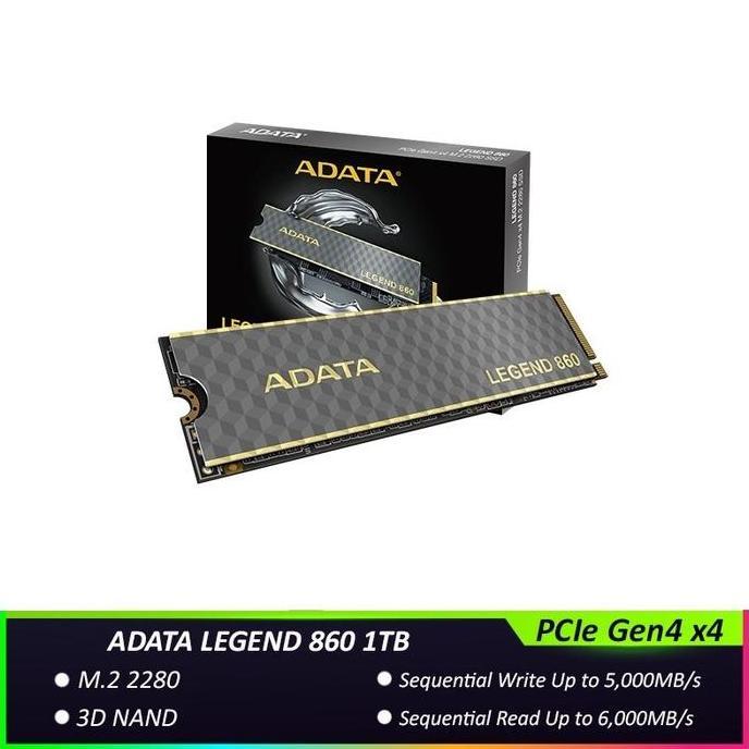 TERMURAH - SSD ADATA LEGEND 860 1TB M.2 NVME PCIe Gen4x4 - Adata Legend 860 1TB