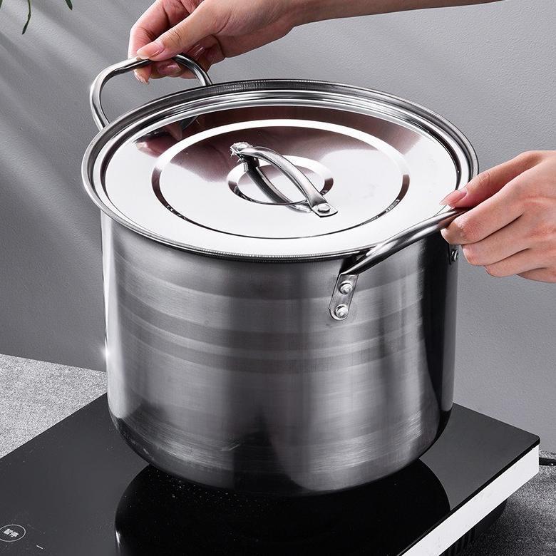 Panci Stock Pot Jumbo Panci Dandang Besar Ukuran 24 dan 26 CM Panci Sop Bakso Soto Panci Premium Teb