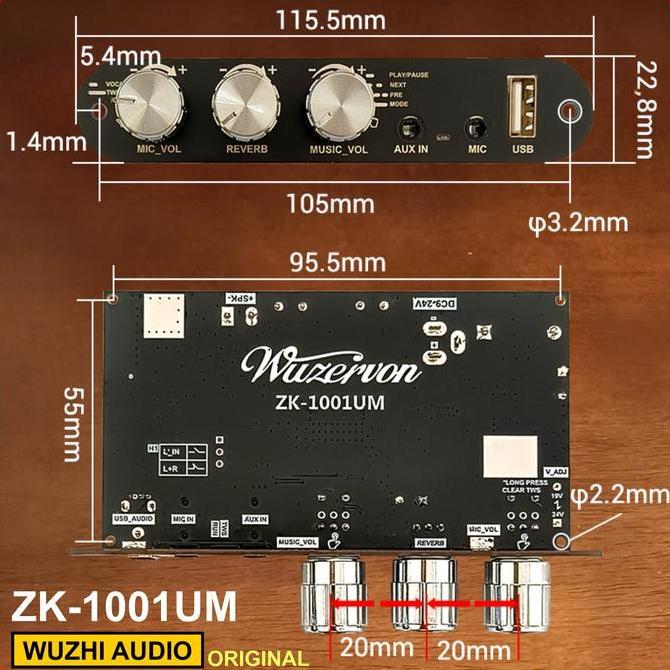 Kick_Doller - Tpa3116 Karaoke Reverb Amplifier Class D Mono 1W Tws Bluetooth 5.3 Hifi Tpa3116D2 Zk-1