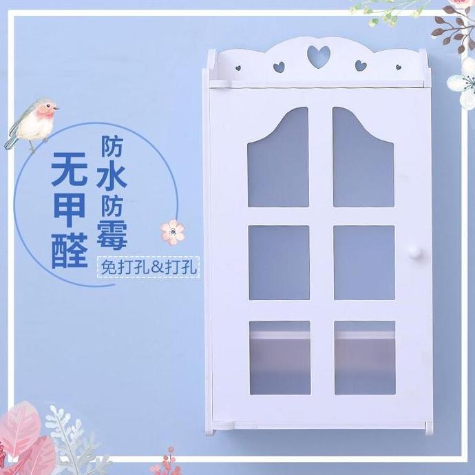 YGM Kotak P3K Kayu Rak Dinding Kaca Gantung Obat First Aid Kit SERBAGUNA