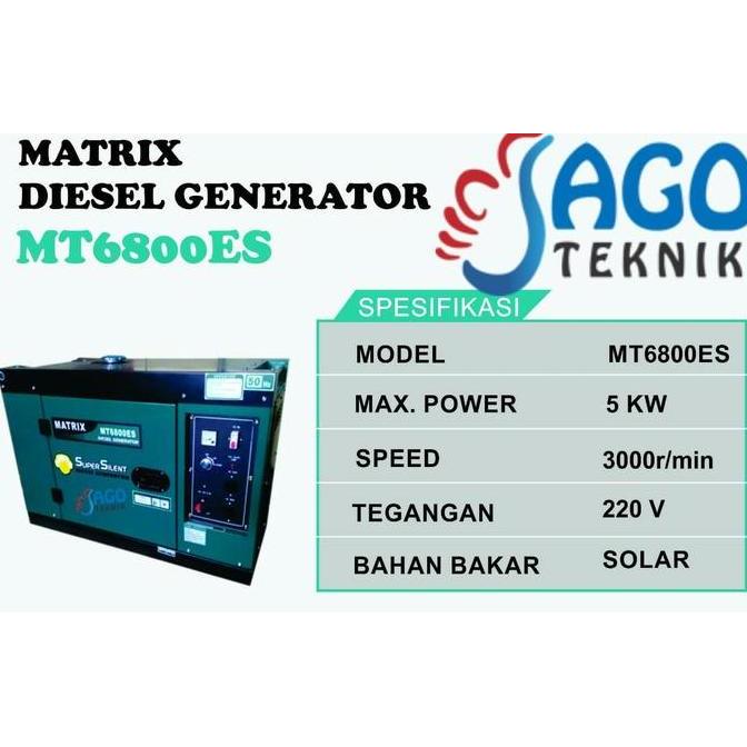 *$*$*$*$] Genset Diesel Silent 5000 watt / Generator Solar Matrix Super Silent