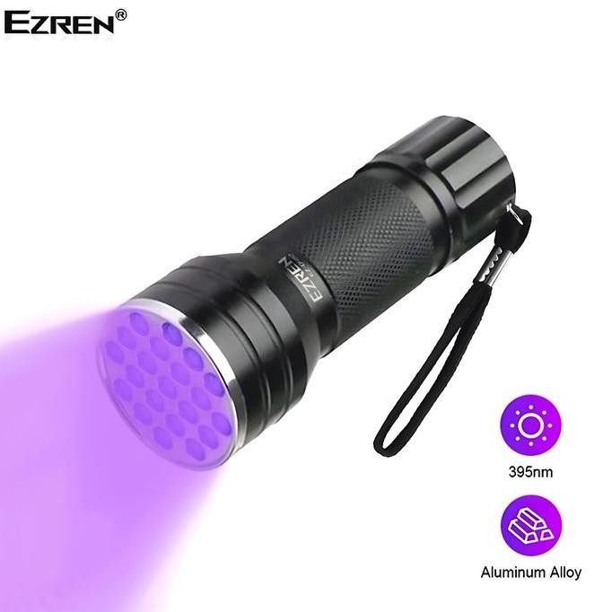 Ezren EZ-0482 Senter Lampu UV Ultraviolet 21 LED Money Detector