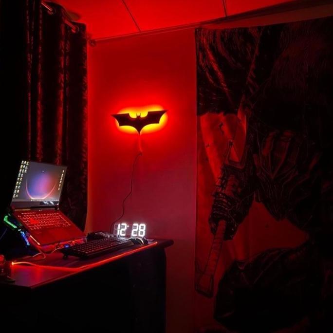 Lampu tidur batman hiasan kamar cowok dekorasi lampu kamar