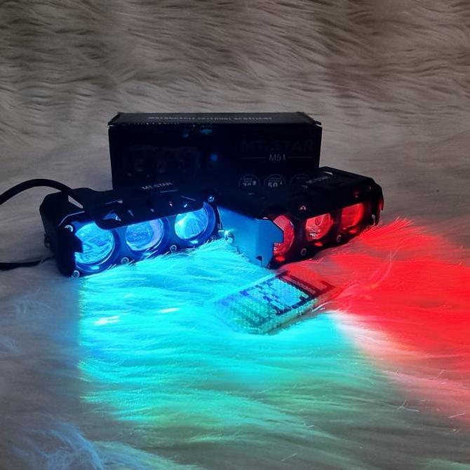 BASKRA_SHOP37 - LAMPU TEMBAK SOROT LED MT STAR M51 SQL MINI 3 MATA 24 WATT REAL DEVIL PREMIUM LASER 