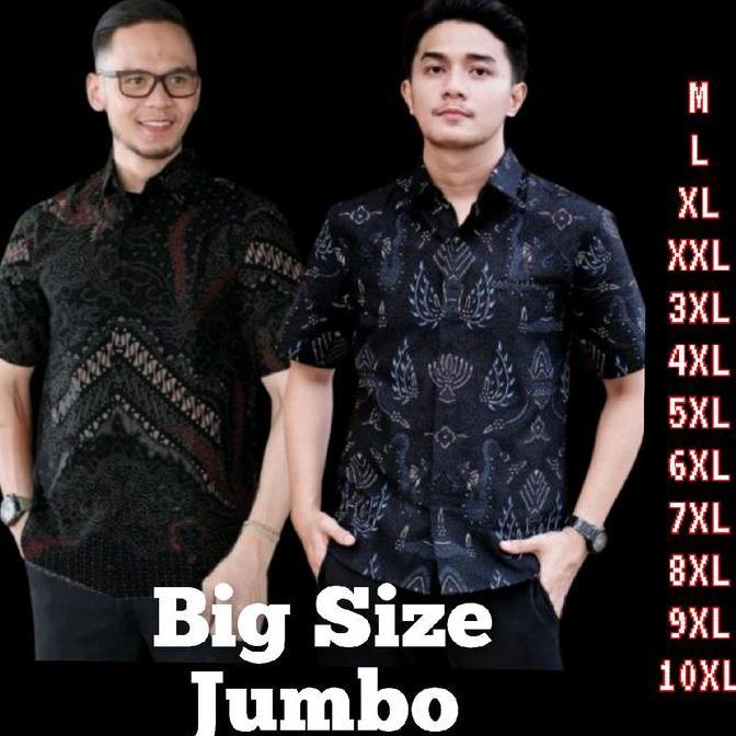 Boyboy- Kemeja Batik Pria Lengan Pendek Big Size Jumbo M.L.Xl.Xxl.3Xl.4Xl.5Xl.6Xl.7Xl.8Xl.9Xl.10Xl B
