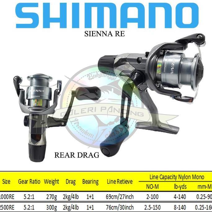 New Item, Reel Pancing Shimano Sienna 1000Re 2500 Re