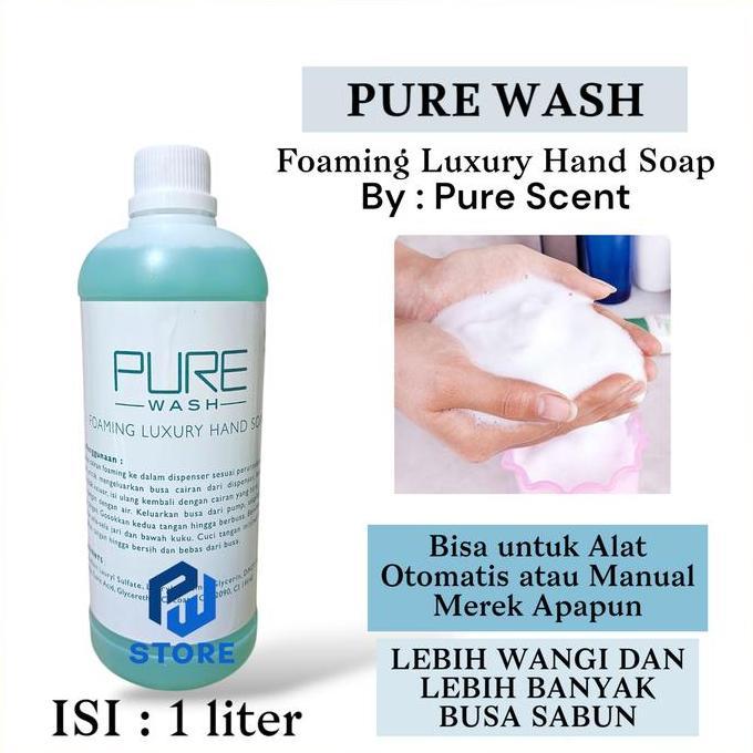 BERKUALITAS Sabun Cuci Tangan Hand Soap Foam CALMIC PURE WASH Lebih Harum Berbusa 1 Liter ORIGINAL