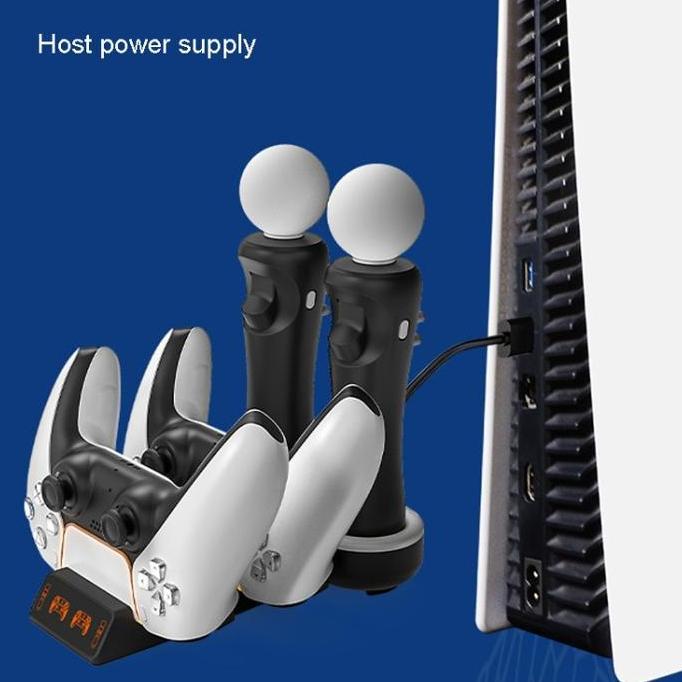 NEW SS20710 - IPLAY PS5 PS VR MOVE CONTROLLER 4 IN 1 CHARGING STATION DOCK