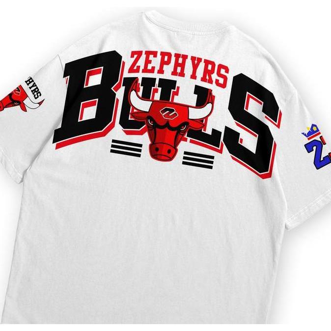 KAOS Oversize Zephyrs Bulls Strip White New Heavy Cotton Unisex