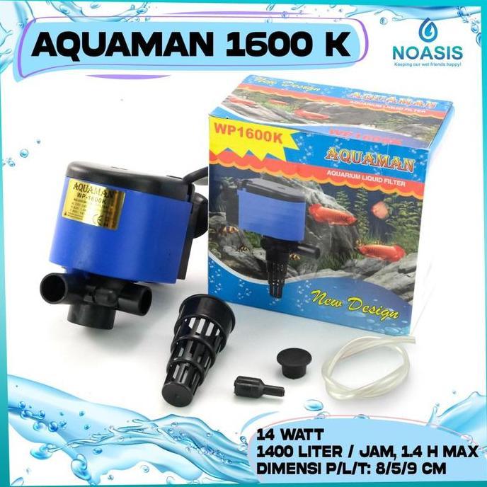 Fishtoday- Pompa Celup Aquarium Aquaman Wp-1600 K Power Head Wp 1600 K Low Watt
