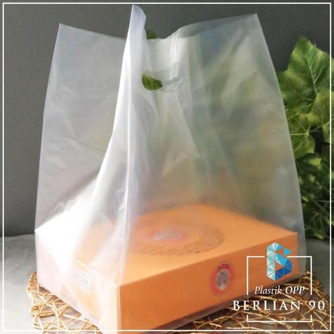 Plastik Box Donat 25 x 25 Cm Kantong Plastik HD Box Isi 50 BISA GRAB