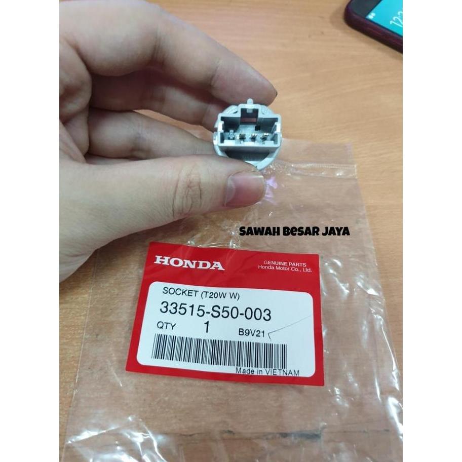 Socket Soket Fitting T20 Bohlam Lampu Rem Belakang Stop Lamp Honda City Z 1999 2000 2001 2002 - City