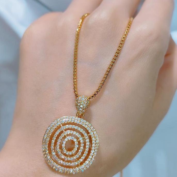 Acckita- Kalung Italy Kaca Kecil 60Cm Anti Karat Model Baru-Best Jewelry