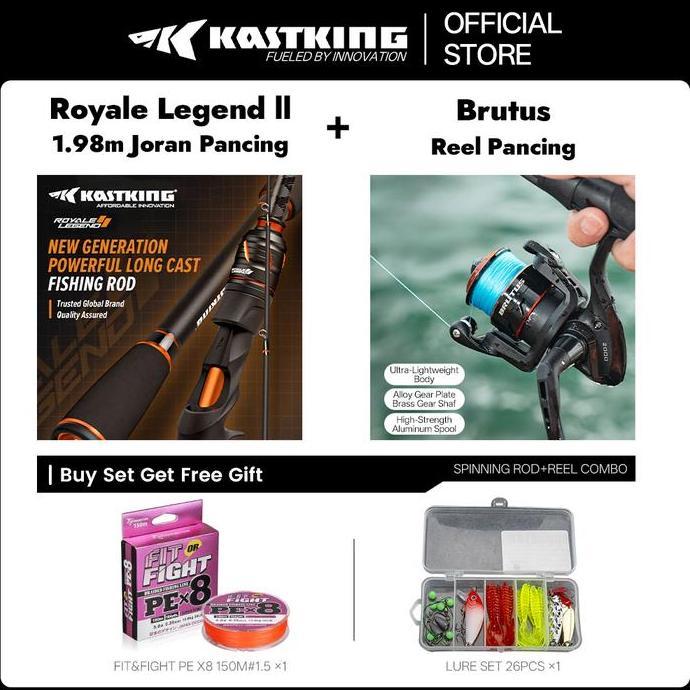 PROMO [OFFICIAL] KASTKING Joran Pancing 1 SET=Royale Legend ll 1.98M Joran Pancing + Brutus 2000-500