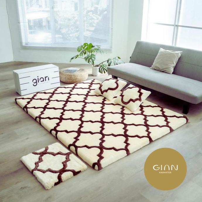 KARPET BULU RASFUR/BUSA/SURPET MARROCO CREAM - GIAN KARAKTER