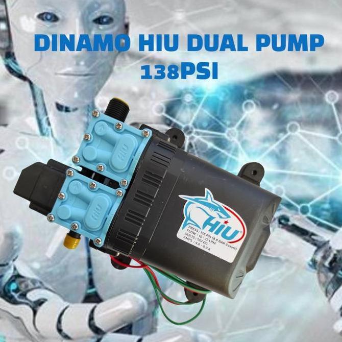 Double Pump 138 Psi Dual Pump Pompa Dobel Power Air Dc 12Volt 138Psi Hiu