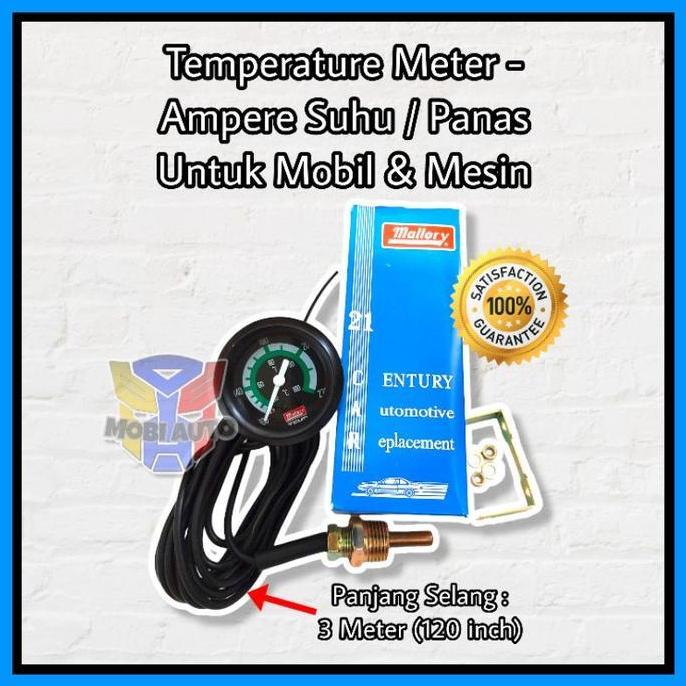 Ampere Panas/Suhu Temperatur Meter Pengukur Suhu Universal Mobil/Mesin