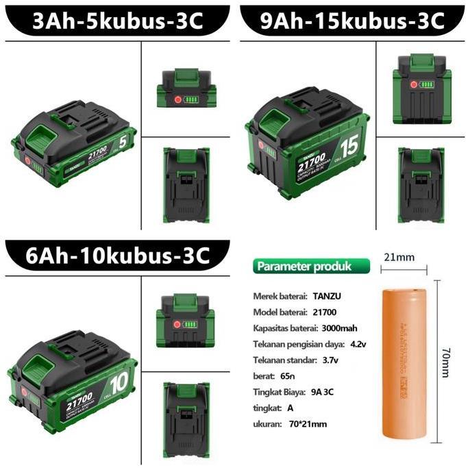 [TERSEDIA] BATERAI PENGGANTI BATERAI LITHIUM TANZU MT-21V COCOK UNTUK TANZU LOGAM PROFESIONAL BOR LI
