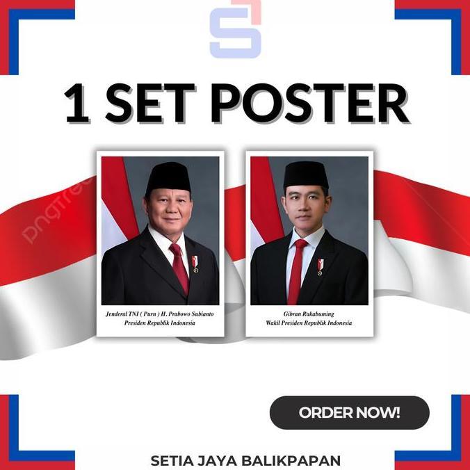 ;&;&;&;&] Foto Presiden dan Wakil Presiden ukuran F4 / Poster Presiden dan Wakil Presiden