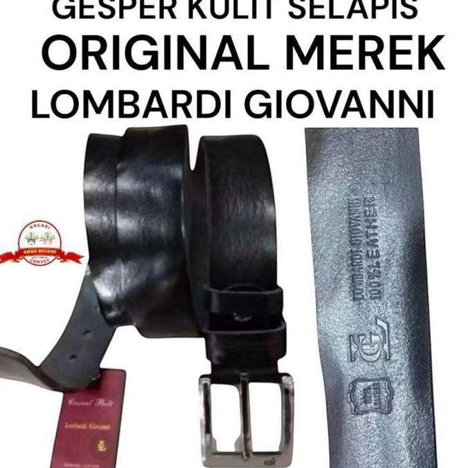 GESPER KULIT SELAPIS LOMBARDI GIOVANNI / IKAT PINGGANG KULIT SELAPIS ORIGINAL LOMBARDI GIOVANNI ( 10