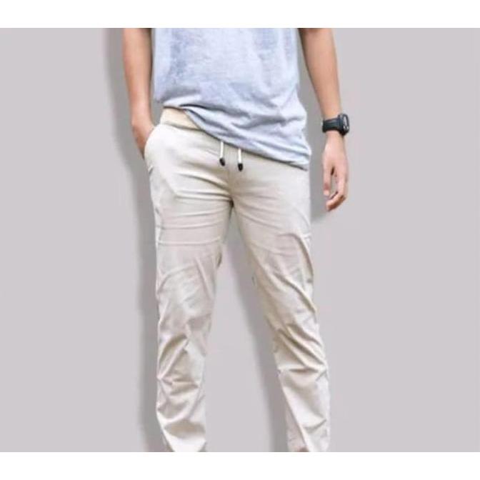 Boyboying- Astrada - Celana Chino Skinny Panjang Pinggang Karet Kain Melar  / Celana Chino Pria Dewa