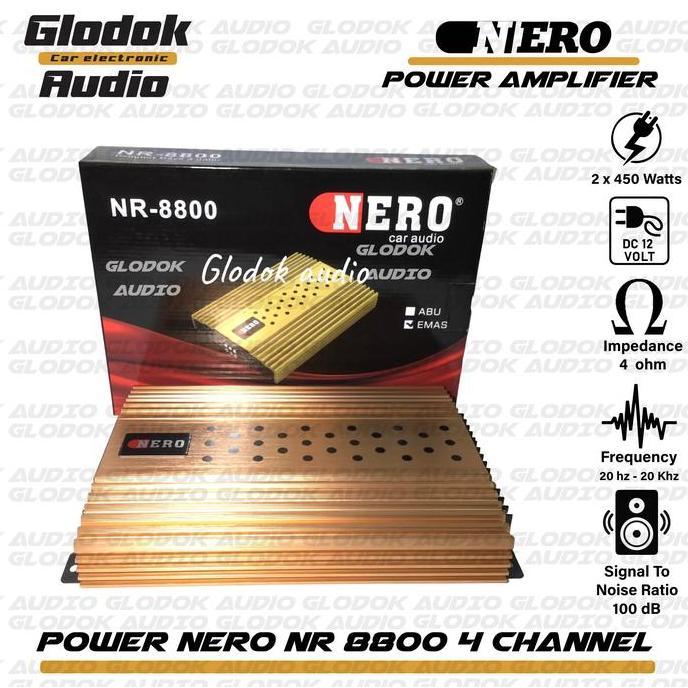 '' NERO NR 8800 POWER AMPLIFIER MOBIL MOSFET 4 CHANEL CAR *