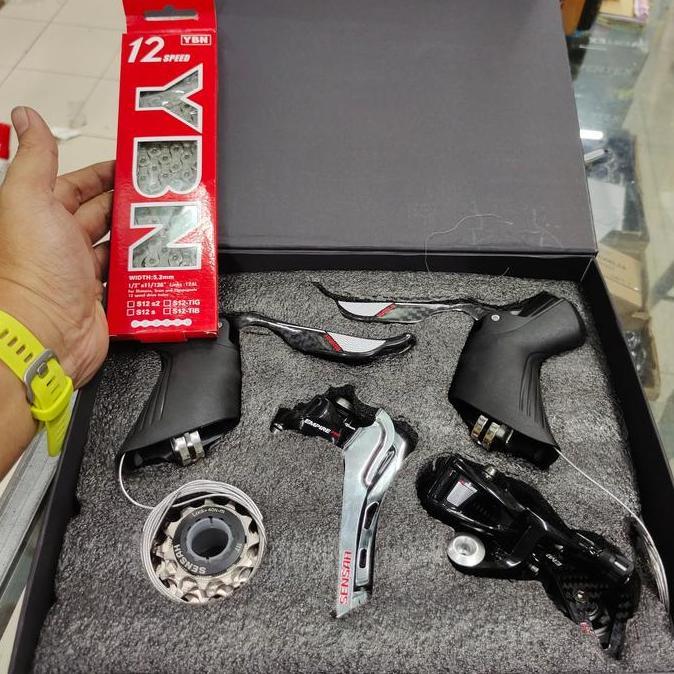 Sensah Group Set 12 Speed Road Bike Carbon Empire 2 X 12 Speed 11- 32T 2 X 12 Sp Sensah Empire